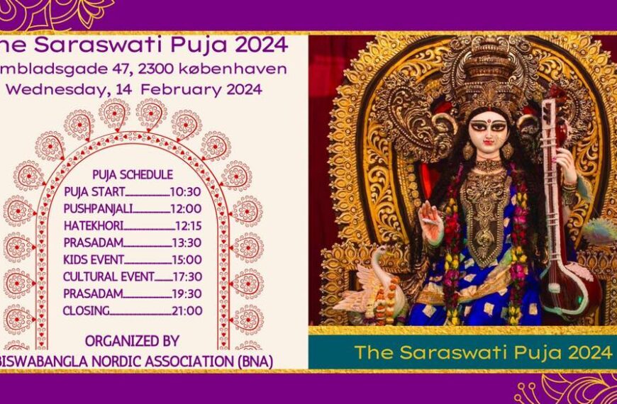Saraswati Puja 2024 organized by BNA, Denmark