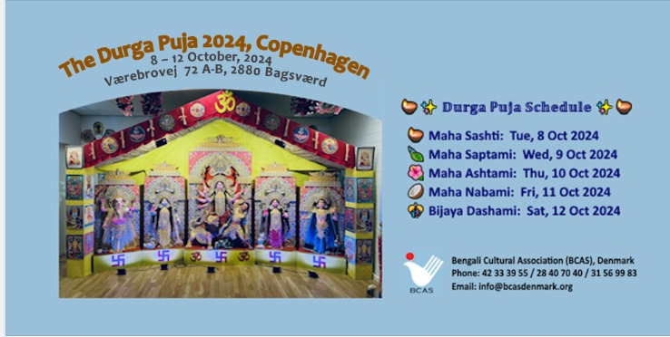 Durga Puja 2024 organized by BCAS Denmark